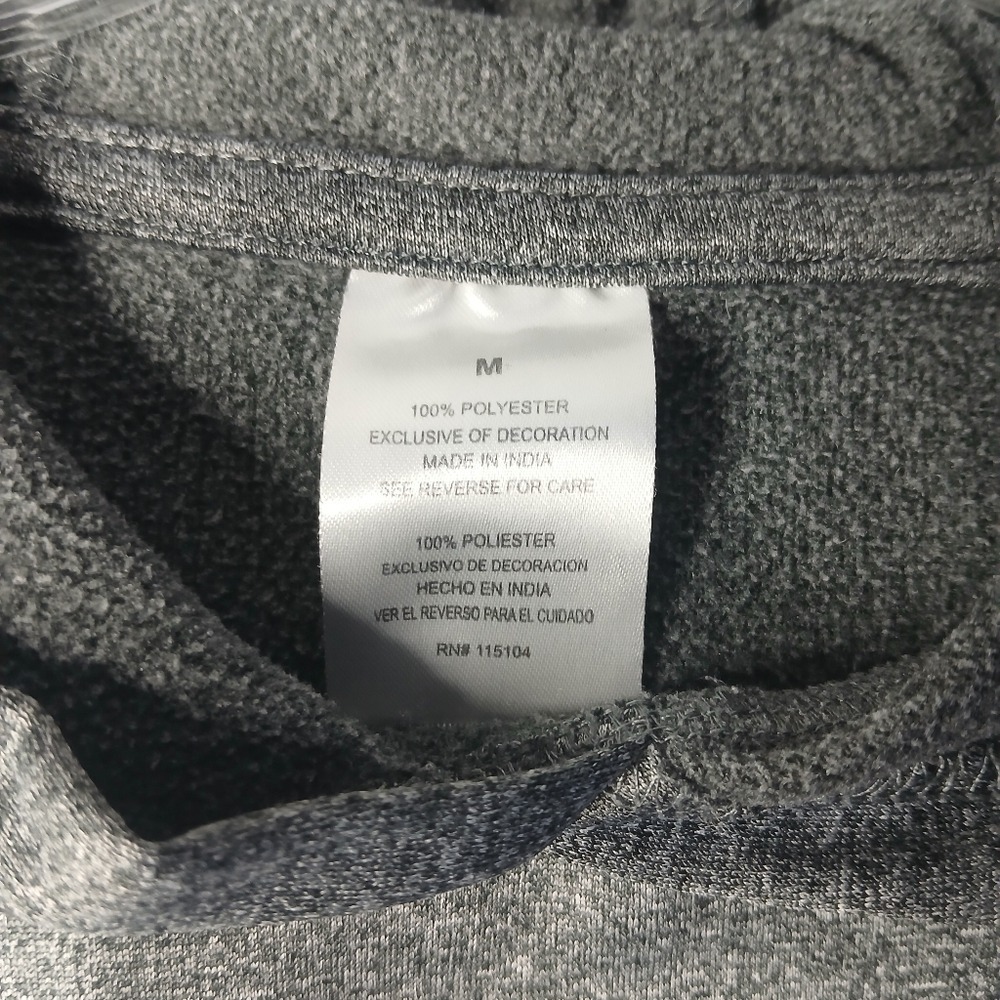 Panthers Hoodie Men Medium Gray Heathered Athletic Pullover Graphic Sweatshirt - Picture 3 of 4